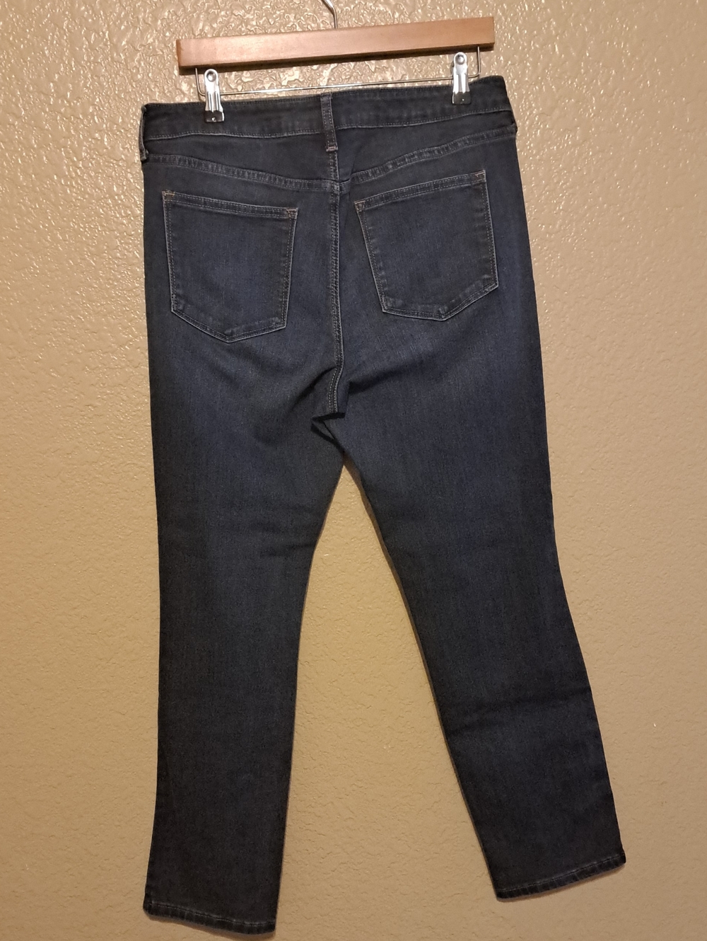 Sonoma Straight-Leg Dark Blue Women's Jeans Size 14R. - Picture 5 of 11